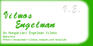 vilmos engelman business card